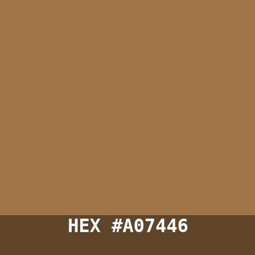 #A07446 hex color swatch