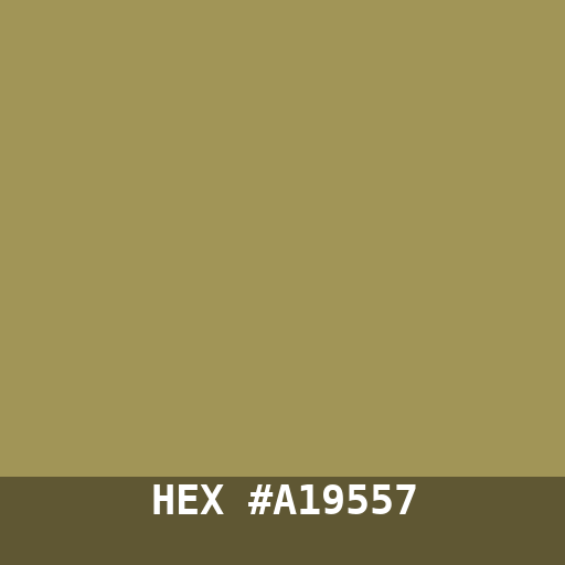 #A19557 hex color swatch