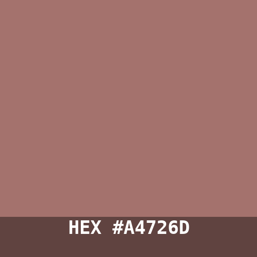 #A4726D hex color swatch