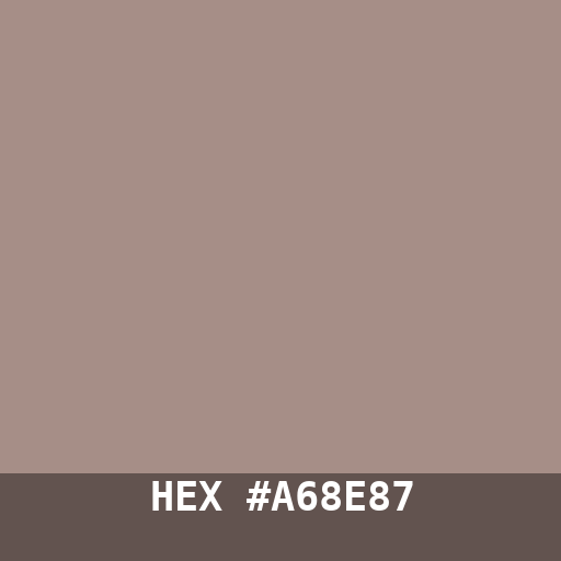 #A68E87 hex color swatch
