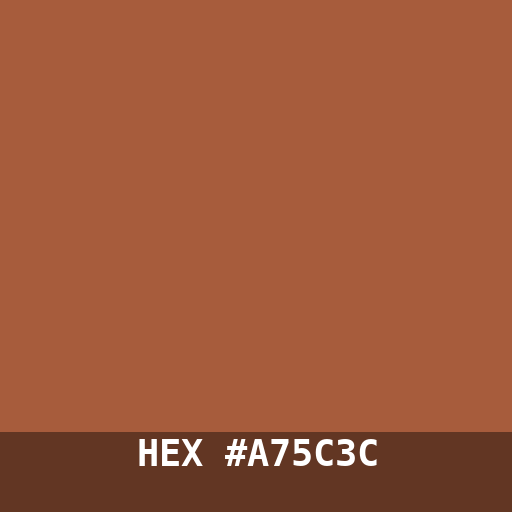 #A75C3C hex color swatch