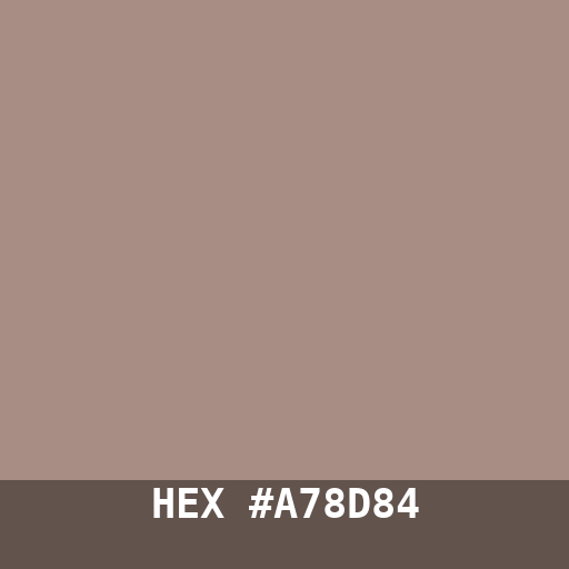 #A78D84 hex color swatch