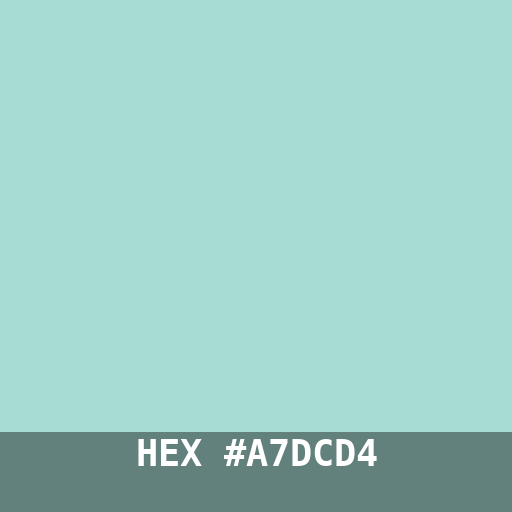 #A7DCD4 hex color swatch
