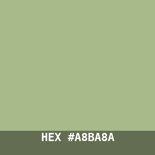 #A8BA8A hex color swatch