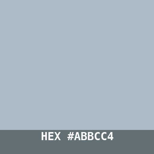 #ABBCC4 hex color swatch