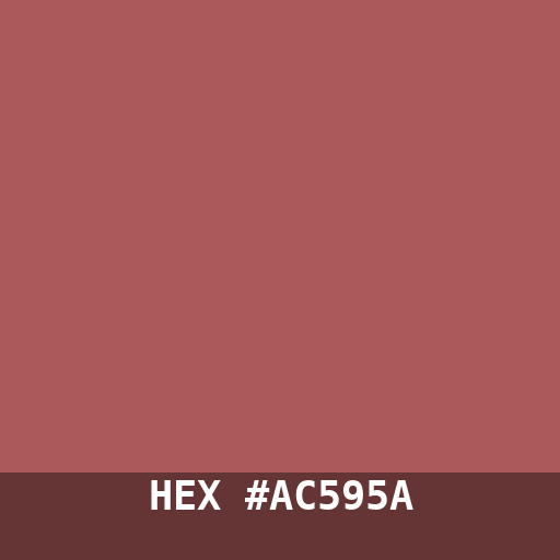 #AC595A hex color swatch