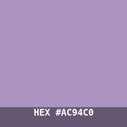 #AC94C0 hex color swatch