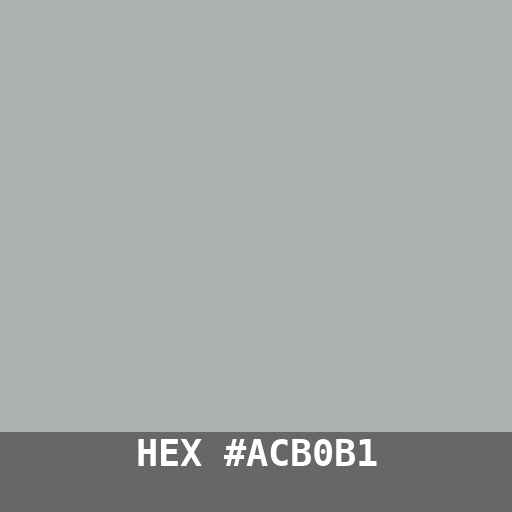 #ACB0B1 hex color swatch