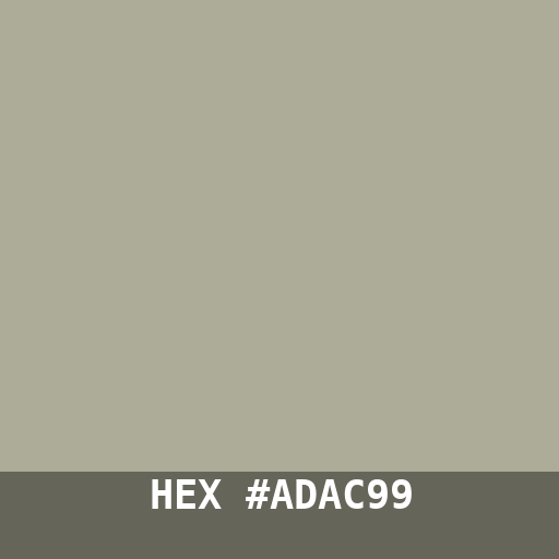 #ADAC99 hex color swatch