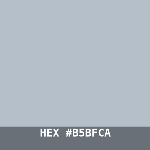 #B5BFCA hex color swatch