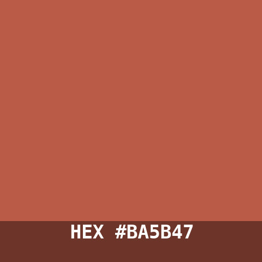 #BA5B47 hex color swatch