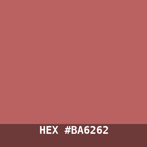 #BA6262 hex color swatch