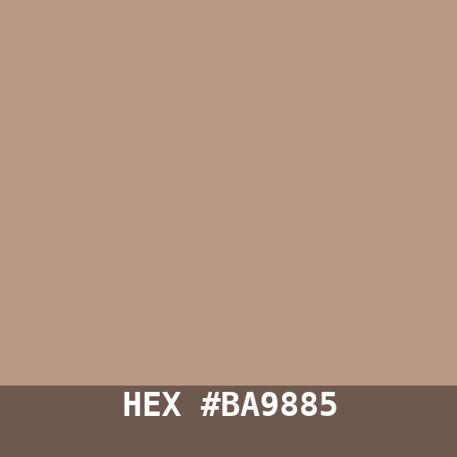 #BA9885 hex color swatch
