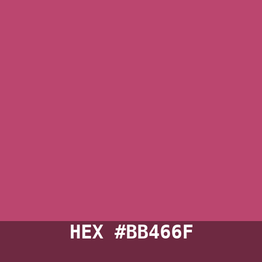 #BB466F hex color swatch