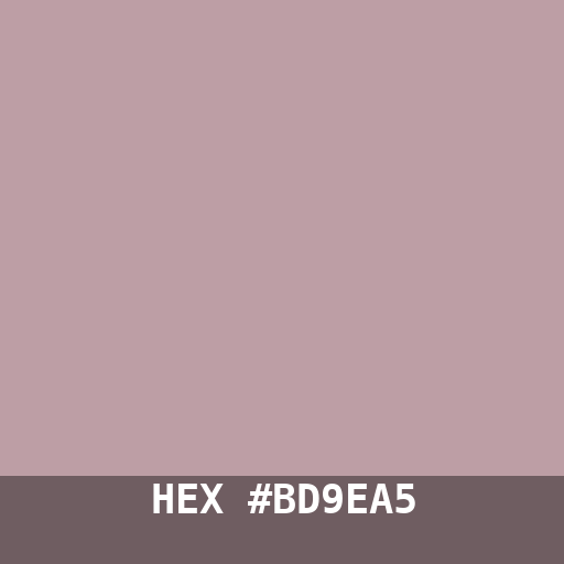 #BD9EA5 hex color swatch