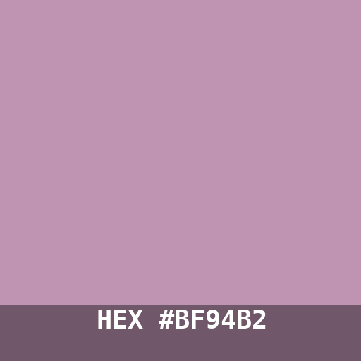 #BF94B2 hex color swatch