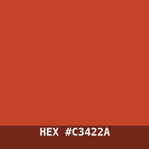 #C3422A hex color swatch