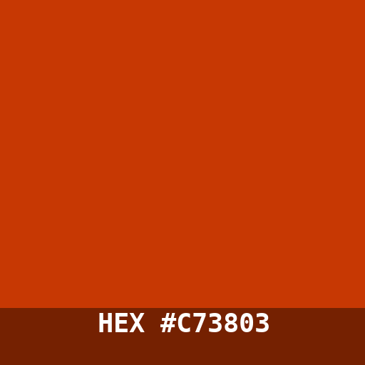 #C73803 hex color swatch