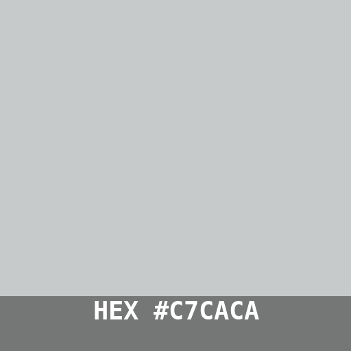#C7CACA hex color swatch