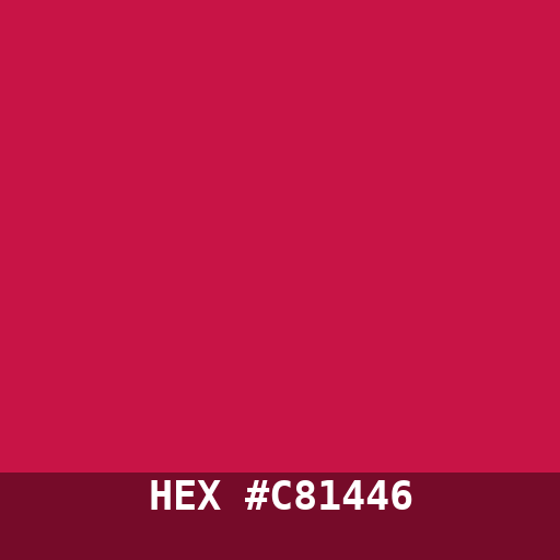 #C81446 hex color swatch