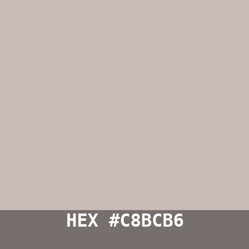 #C8BCB6 hex color swatch