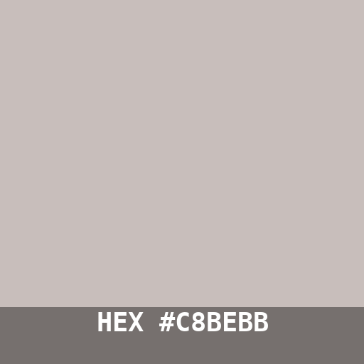 #C8BEBB hex color swatch