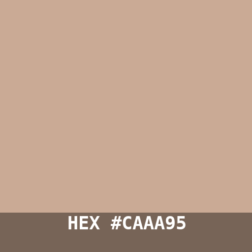 #CAAA95 hex color swatch