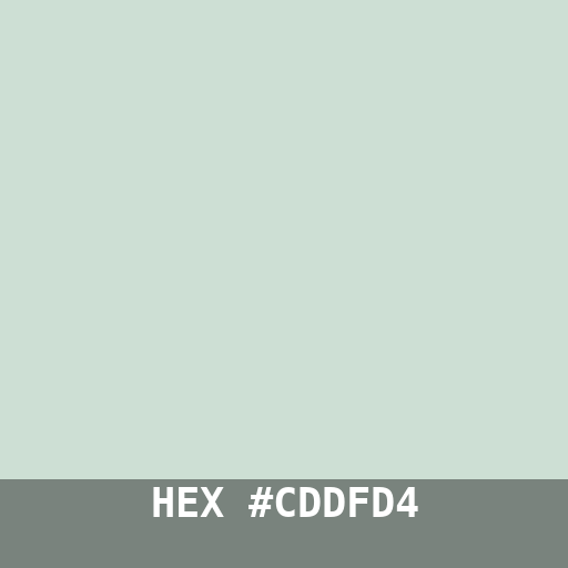 #CDDFD4 hex color swatch