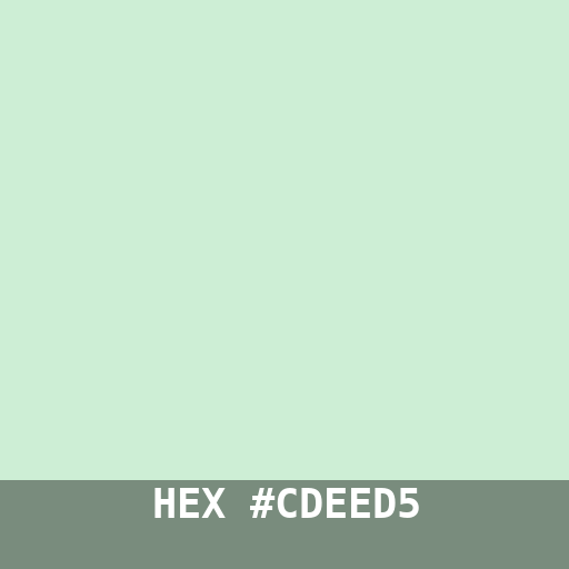 #CDEED5 hex color swatch