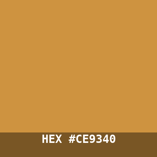 #CE9340 hex color swatch