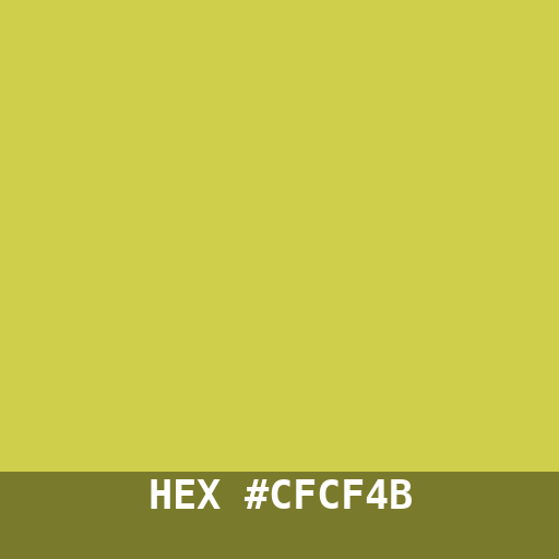 #CFCF4B hex color swatch
