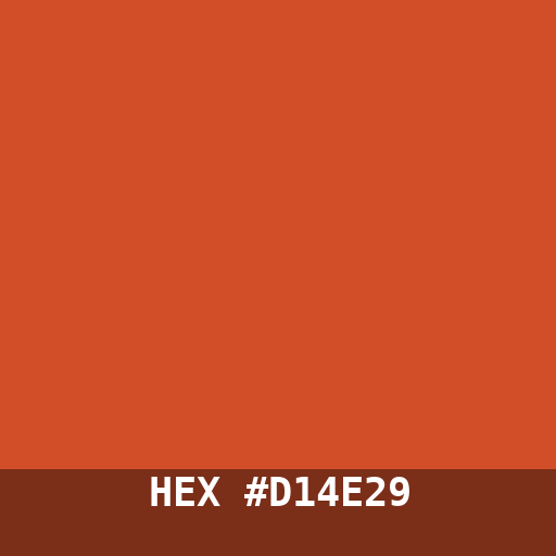 #D14E29 hex color swatch