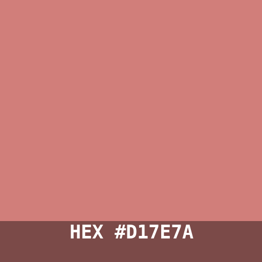 #D17E7A hex color swatch