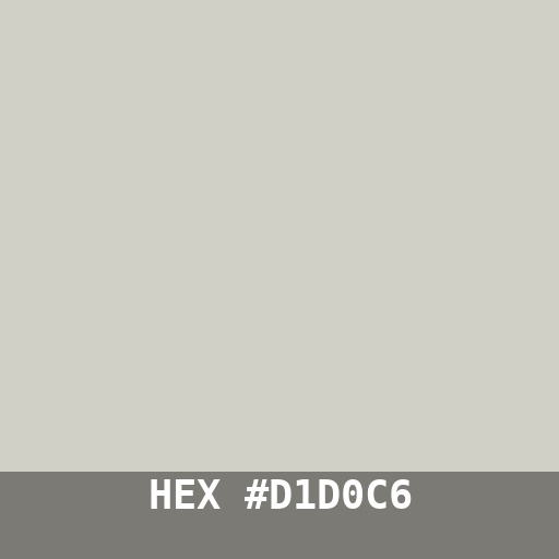 #D1D0C6 hex color swatch