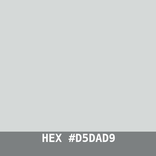 #D5DAD9 hex color swatch