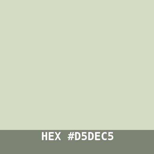 #D5DEC5 hex color swatch