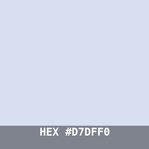 #D7DFF0 hex color swatch