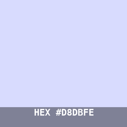 #D8DBFE hex color swatch