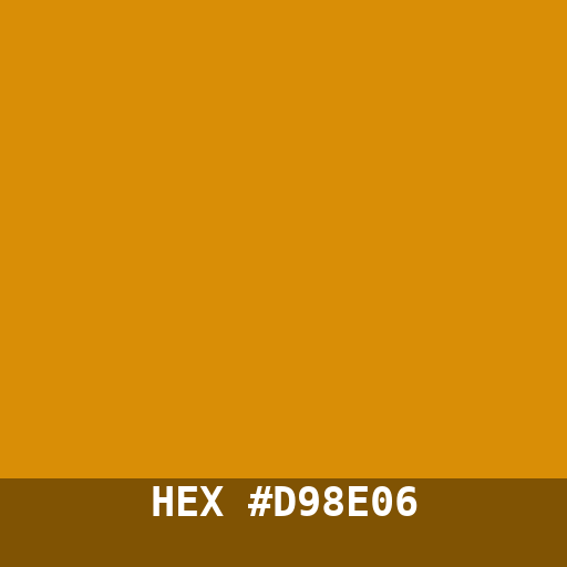 #D98E06 hex color swatch