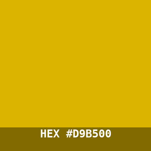 #D9B500 hex color swatch