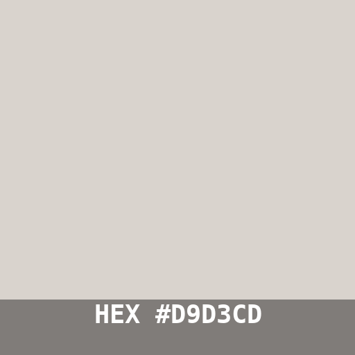 #D9D3CD hex color swatch