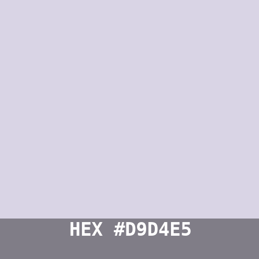 #D9D4E5 hex color swatch