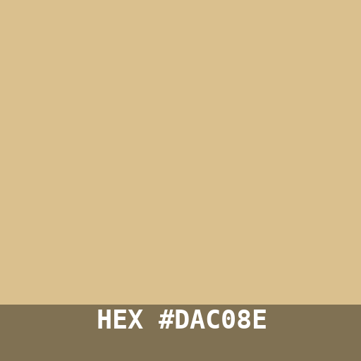#DAC08E hex color swatch