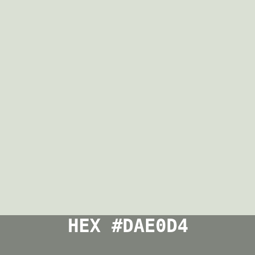 #DAE0D4 hex color swatch
