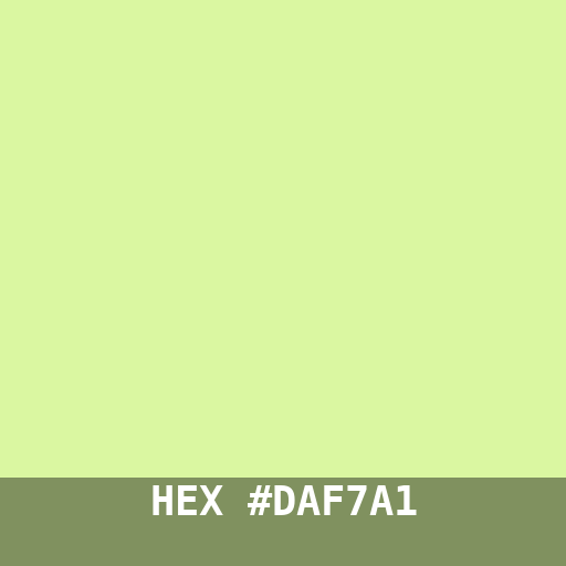 #DAF7A1 hex color swatch