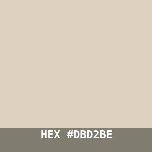 #DBD2BE hex color swatch