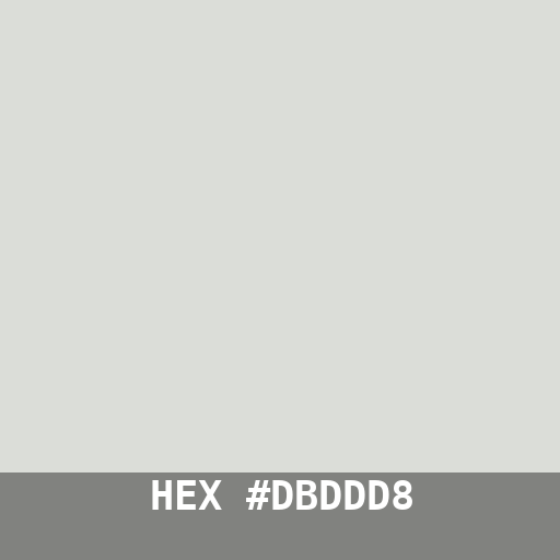 #DBDDD8 hex color swatch