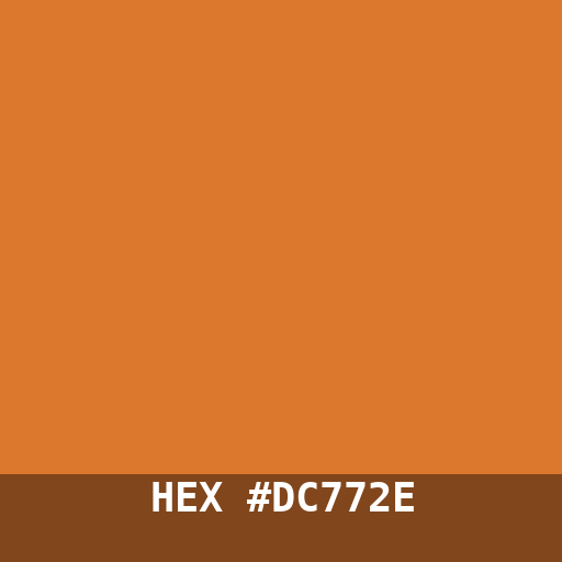 #DC772E hex color swatch