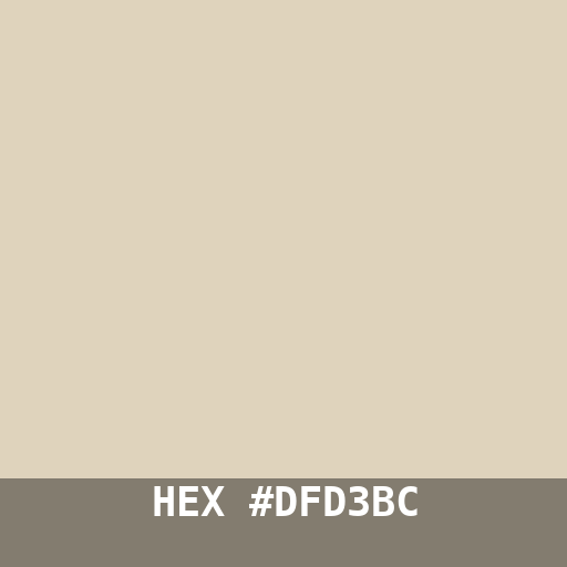 #DFD3BC hex color swatch