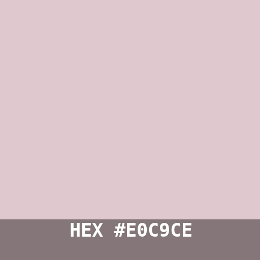 #E0C9CE hex color swatch